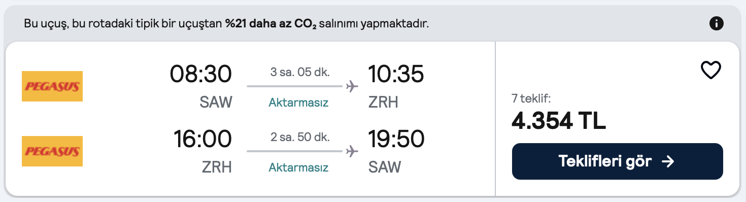 Fiyat ekran görüntüsü